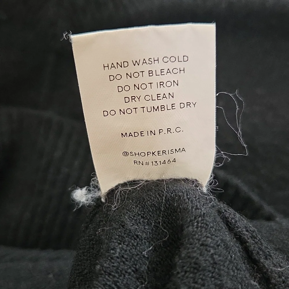 Kerisma Black V-Neck Sweater S/M - Picture 6 of 6